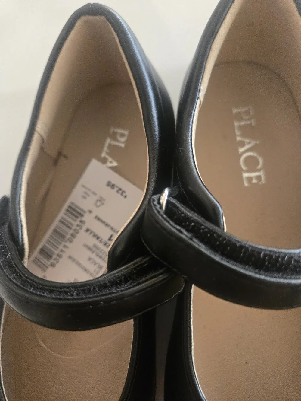 NWT girls Black Dress Shoes With Velcro